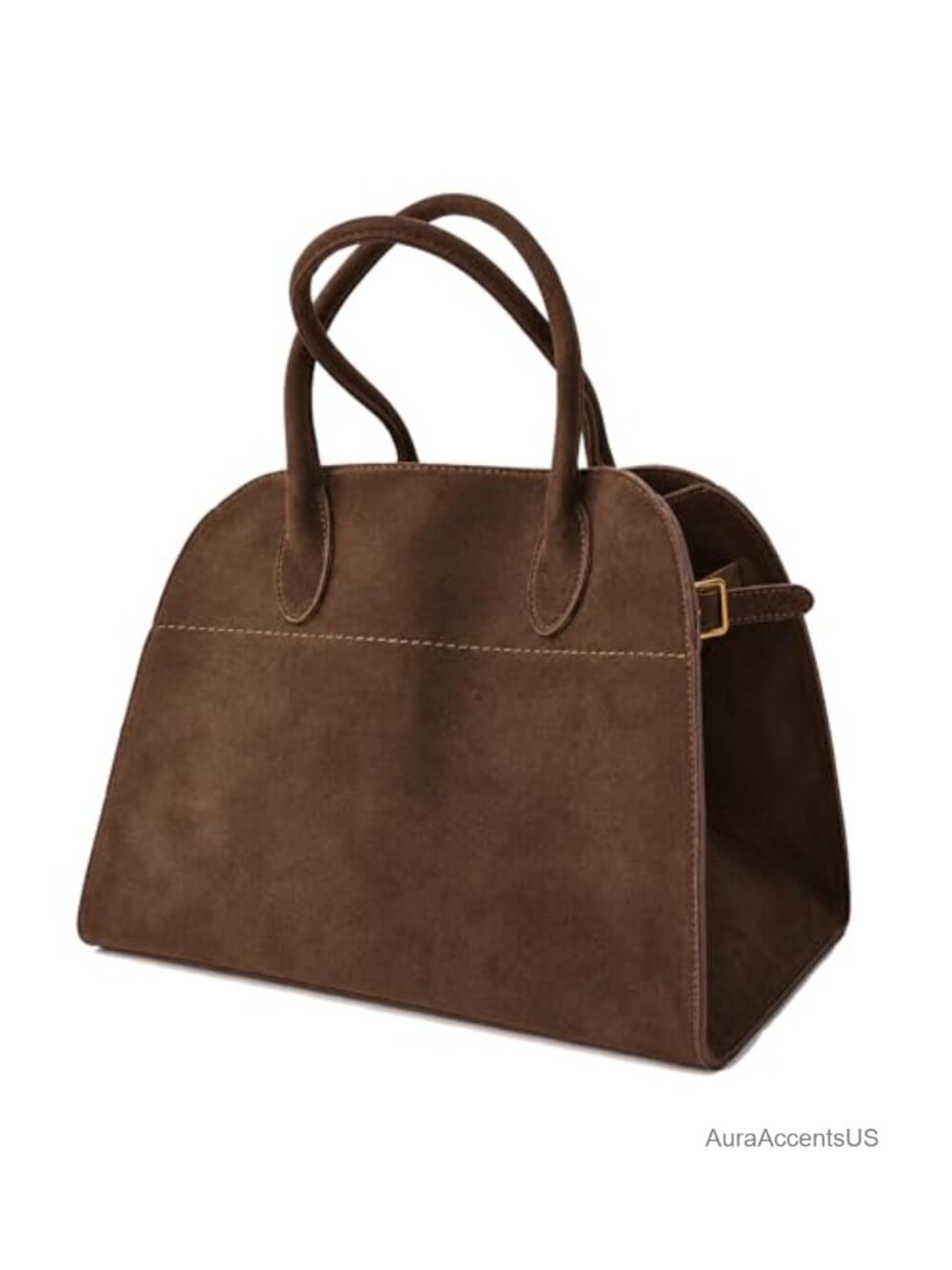 Large Suede Tote Bag Faux Leather Crossbody Handbag With Shoulder Strap